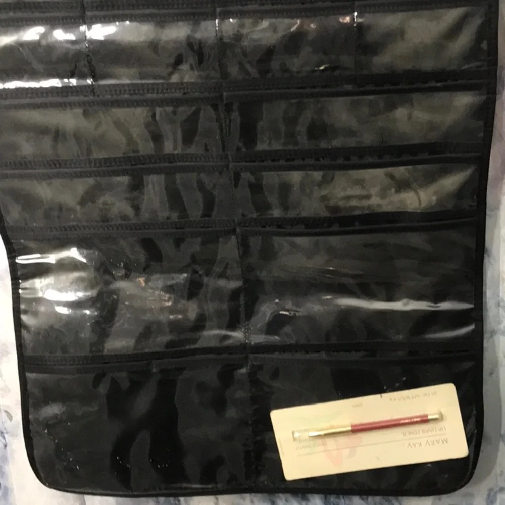 Mary Kay closet sample product cosmetic jewelry hanging organizer bonus lipliner